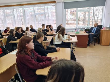 Профориентационная встреча с учениками и учителями школы № 1 г. Чайковского 1 (1)