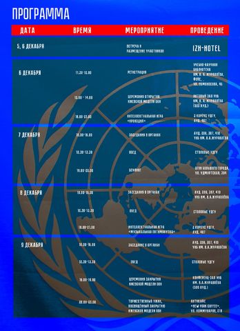 Программа Модели ООН 2016