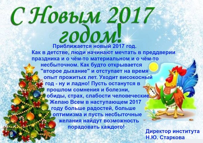 С Новым Годом 2017 - Н.Ю. Старкова
